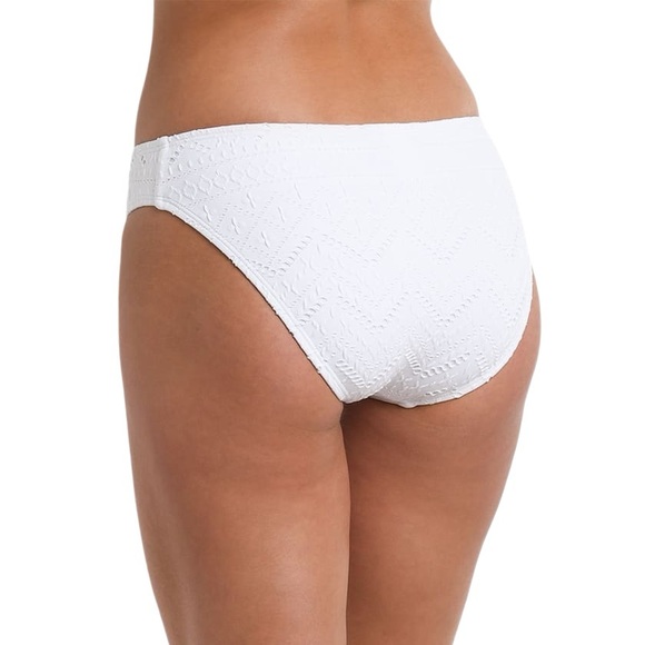 LA BLANCA SALTWATER SANDS white plus size 14 hipster bikini swim bottoms NWT - Picture 3 of 5